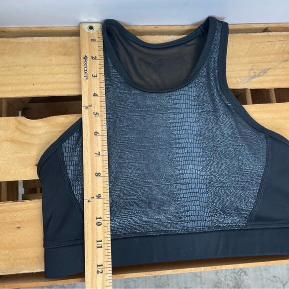 Zyia Active black gray crock animal print sport bra size Medium - Picture 7 of 7